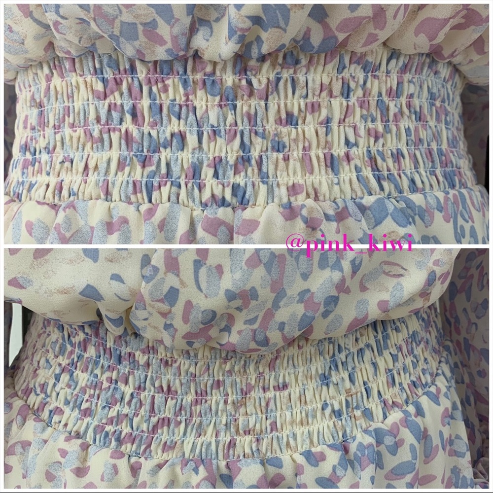 Express Printed Tiered Ruffle Mini Dress - Picture 6 of 17